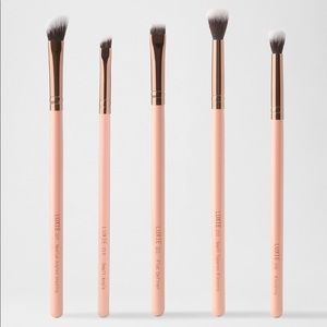 Luxie | 5pc Eye Essential Brush Set - Rose Gold